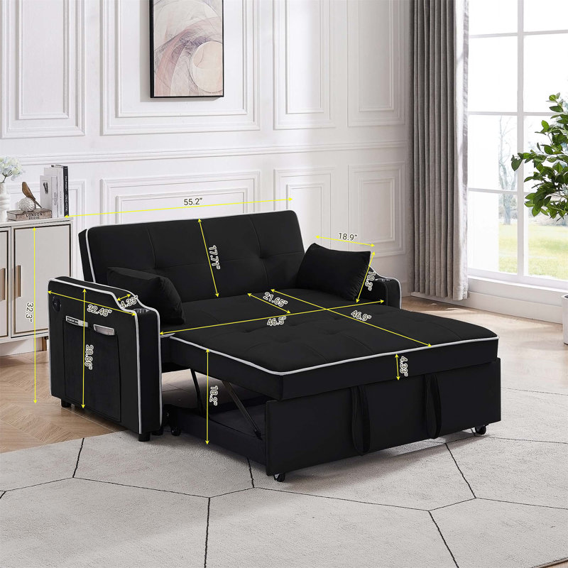 Sofa bed with cup holder discount